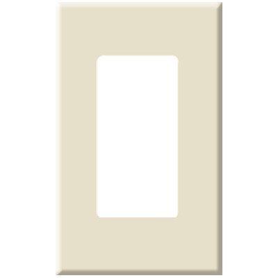 PCS Screwless Decorator Wallplate, 1-Gang, Light Almond